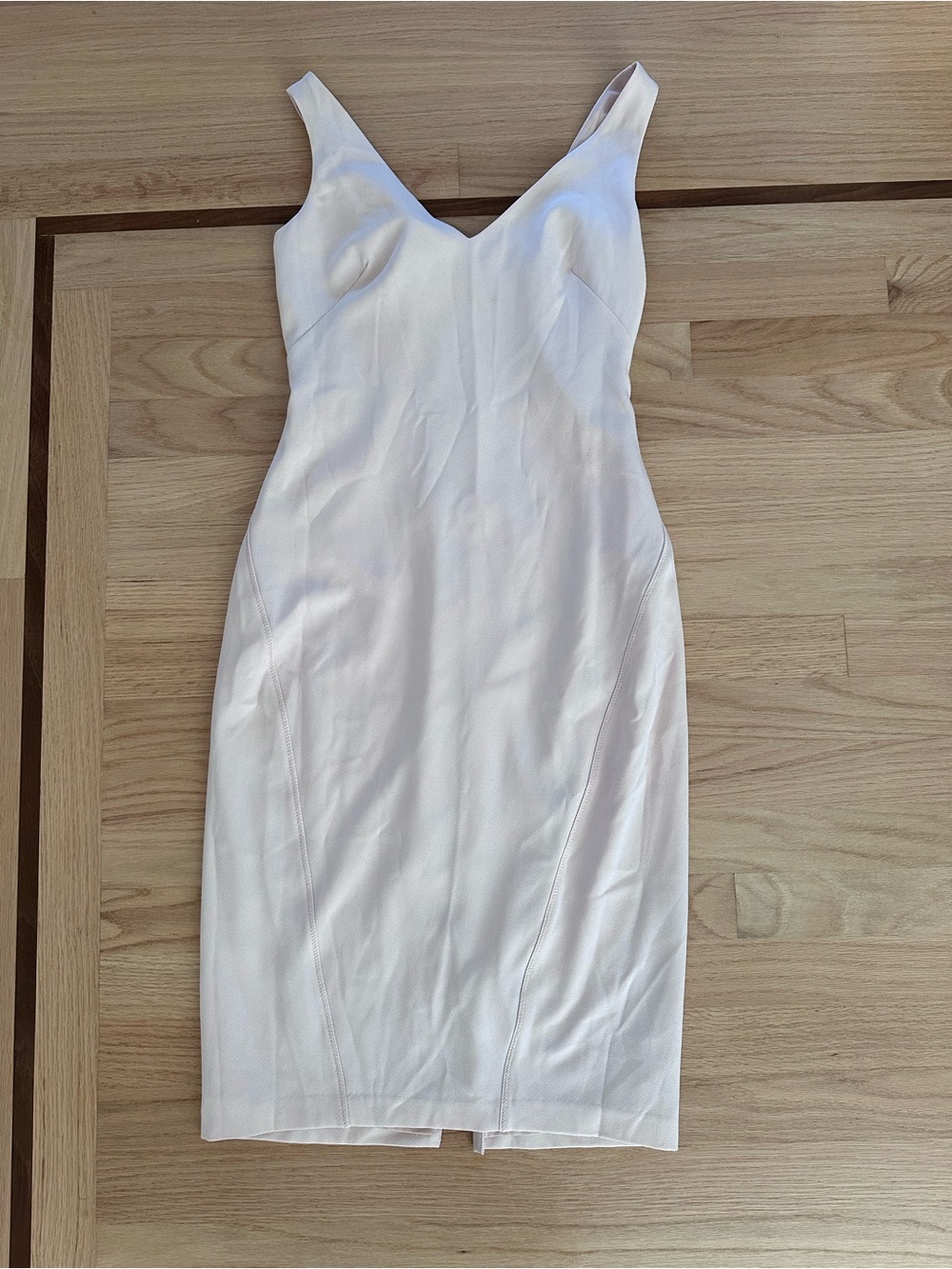 RACHEL Rachel Roy Pale Pink V-Neck Sheath Midi Dress
